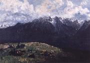 Gustave Courbet Panoramic View of the Alps Germany oil painting artist